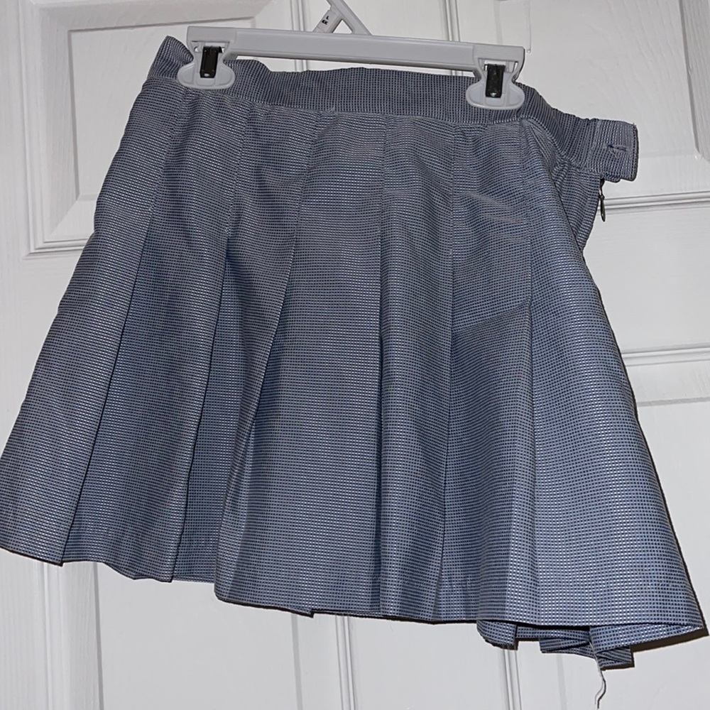 White and blue stripped adidas tennis skirt